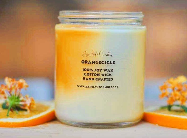 Orange 8oz Scented Candle. Orange scented soy wax candle. Makes a great gift.