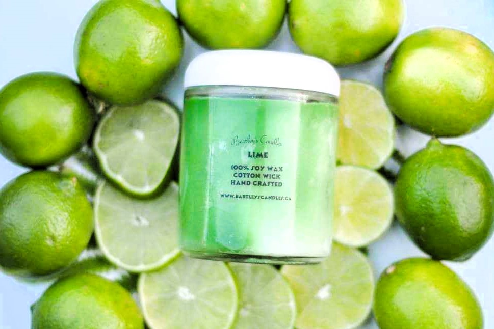 Lime 8oz Scented candle. Improve the mood in any room with lime scented aromatherapy.