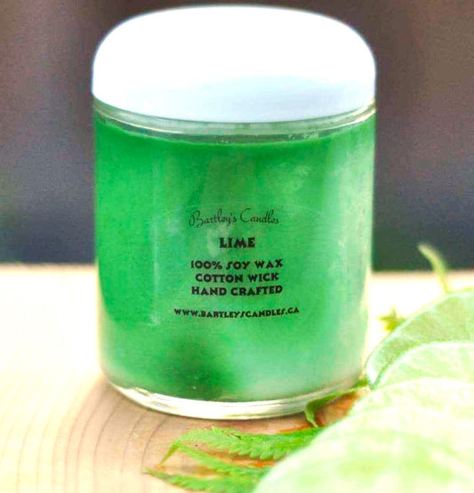 Lime 8oz Scented candle. Improve the mood in any room with lime scented aromatherapy.